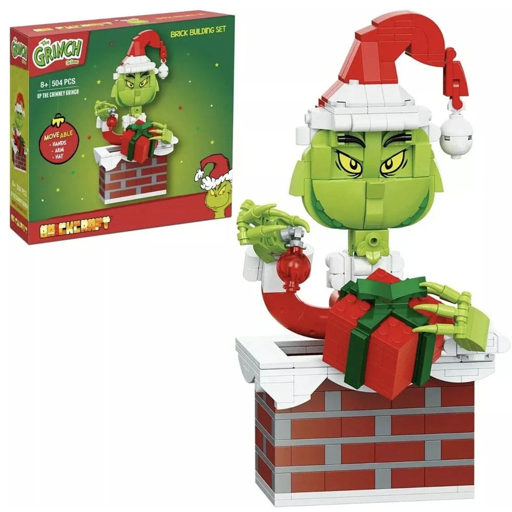 The Chimney Grinch Building Kit 504-Plastic Pcs Set CHRISTMAS Brick Building Set